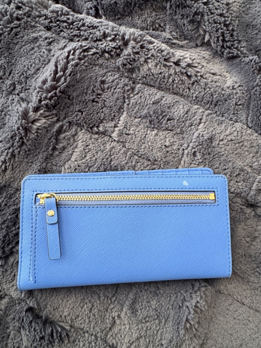 kate spade Light Blue Continental Wallet with Gold Logo - Picture 4 of 7